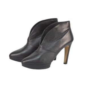 Boss Hugo Boss Black Leather Platform Ankle Boots